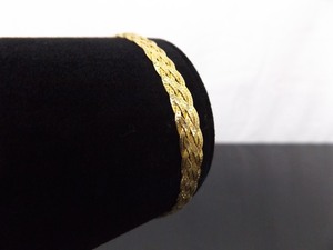 lot 47 image: .925 Sterling Silver Adjustable Woven Snake Link Vermeil Bracelet