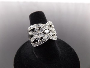 lot 80 image: .925 Sterling Silver Zirconia Styled Ring Size 8