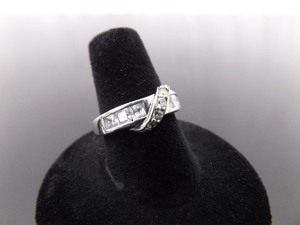 lot 83 image: .925 Sterling Silver Zirconia Styled Ring Size 7