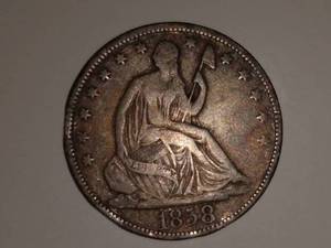1858-O Liberty Seated Half Dollar