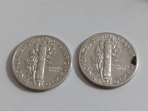 1941 & 1942 Mercury Dimes