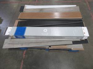 lot 216 image: WHOLESALE MIXED PALLET OF MISCELLANEOUS VINYL FLOORING