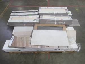 lot 217 image: WHOLESALE MIXED PALLET OF MISCELLANEOUS TILE AND FLOORING