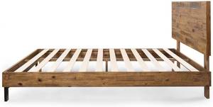 lot 114 image: Zinus Tricia Platform Bed, King, Brown, SWPBBHW-12K.