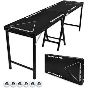 lot 236 image: GoPong PRO 8 Portable Folding Beer Pong Table, Indoor Outdoor Party Drinking Games, 6 Balls Included, Taller 36 Table Height, GP-8-PRO - Unclaimed Freight.