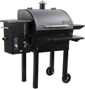 lot 269 image: Camp Chef PG24MZG SmokePro Slide Smoker with Fold Down Front Shelf Wood Pellet Grill, Black, PG24MZG. DAMAGED CARTON.