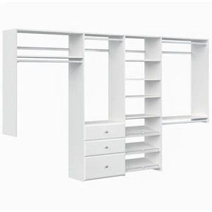 lot 126 image: Easy Track Rv1472-Cg 25.125 x 14 x 72 White Hanging tower Closet Kit, RV1472-CG. (Part of System Pictured in Stock Photo).