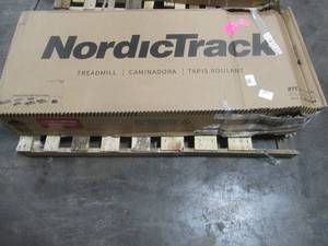 lot 120 image: NordicTrack T Series Smart Treadmill. - iFIT Subscription Required to Run - Unclaimed Freight Some Carton Damage.