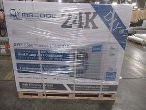 lot 270 image: MrCool DIY Gen-3 24,000 BTU 20 SEER ENERGY STAR Ductless Mini Split Air Conditioner & Heat Pump w 25 ft. Install Kit 230-Volt. - OUTDOOR UNIT ONLY