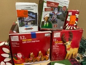 lot 27 image: Christmas Decorative Lights and Blow ups See Pictures