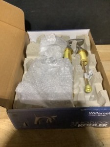 lot 4 image: KOHLER Williamette 8 in. Widespread 2-Handle Bathroom Faucet with Drain in Vibrant Brushed Nickel See Pictures
