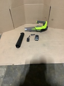 lot 42 image: RYOBI ONE 18V 100 MPH 280 CFM Cordless Battery Variable-Speed Jet Fan Leaf Blower See Pictures