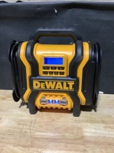 lot 43 image: DEWALT 1600 Peak Amp Portable Car Jump Starter with 120 PSI Digital Air Compressor and 500-Watt Inverter See Pictures