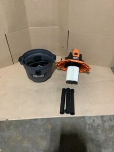 lot 47 image: RIDGID 9 Gal. 18-Volt Cordless WetDry Shop Vacuum (Tool Only) with Filter, Hose and Accessories See Pictures
