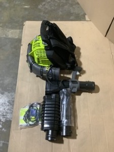 lot 48 image: RYOBI 175 MPH 760 CFM 38cc Gas Backpack Leaf Blower See Pictures
