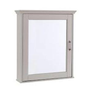 lot 11 image: Home Decorators Collection Ashburn 23 in. W x 28 in. H x 8 in. D Framed Wood Surface-Mount Bathroom Medicine Cabinet in Grey
