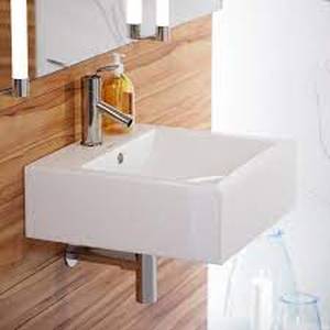 lot 15 image: Voltaire 18 in. Square Ceramic Vessel Sink in Glossy White