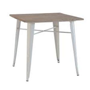 lot 18 image: StyleWell Finwick White Metal Square Dining Table for 4 (31.5 in. L x 29.13 in. H)
