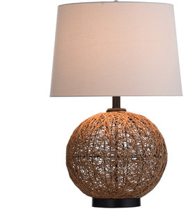 lot 40 image: Signature 29 inch 150 watt Natural Rope Table Lamp Portable Light