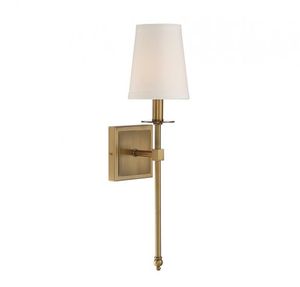 lot 41 image: Monroe 1-Light Sconce in Warm Brass