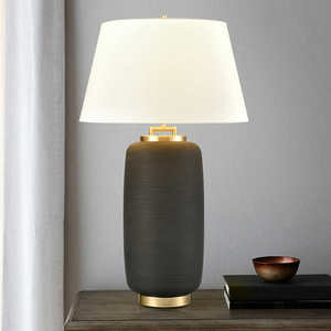 lot 45 image: Bradley Textured Ceramic Table Lamp