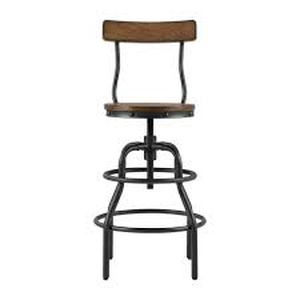 lot 26 image: Home Decorators Collection Hamrick Industrial Adjustable Height Bar Stool