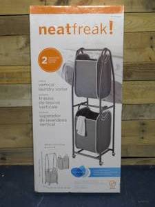 lot 71 image: Neat Freak Vertical Tier Laundry Hamper Sorter Canvas Tote