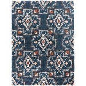 lot 63 image: Amaru Southwestern Shag Navy 8 ft. x 10 ft. Area Rug