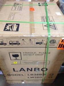 Lambo 25 in. 18-Bottle 55-Can Stainless Steel Dual Zone Combo Wine and Beverage Refrigerator not used see pictures