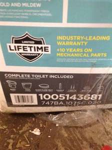 American Std Champion Tall Height 2-Piece High-Efficiency 1.28 GPF Single Flush Round Front Toilet in White Seat Included open box see pictures