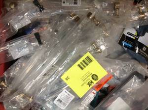 Large lot of assorted Branded Door pulls varios models sizes open box  all in New condition