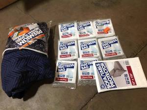Lot of New Mattress Bags and moving blankets see pictures