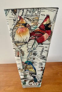 Amia Hand Painted Glass Vase