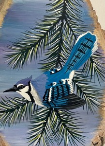 Wooden Bird Themed Painted Art by Kardell