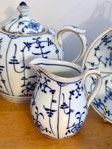 Antique Royal Tettau Bayreuth Blue Onion Teapots & Cups and Saucers and More