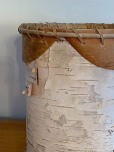 Birch Bark Waste Bin