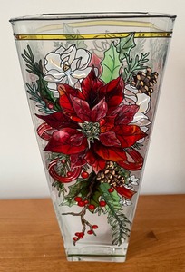 Amia Hand Painted Glass Vase
