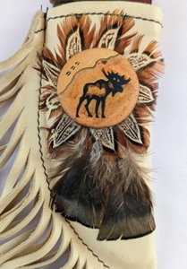 Decorative Handmade Hunting Knife and Leather Sheath