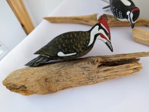 Carved Wood Bird Figurines