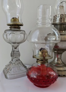 Five Vintage Oil Lamps