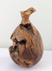 Small Burl Wood Bud Vase