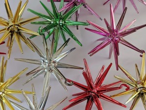 Vintage Atomic Sputnik Tree Ornaments