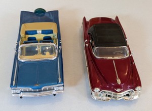 1959 Chevy Impala and 1953 Cadillac El Dorado Model Cars