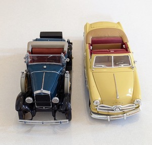 1949 Ford Custom Convertible and 1931 Model A Roadster Model Cars