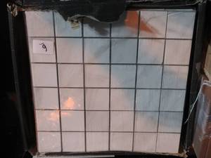 lot 6 image: Kolasus White Square 12 in. x 12 in. x 10 mm Matte Porcelain Mosaic Tile (8 sq. ft.)