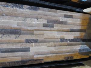 lot 19 image: Ashlar Rock 8 in. x 18 in. x 8mm Interlocking Glass and Stone Mesh-Mounted Mosaic Tile (10 sq. ft.)