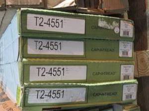 lot 28 image: Cap A Tread Haley Oak 47 in. Length x 12-18 in. Deep x 2-316 in. Height Laminate to Cover Stairs 1-18 in. to 1-34 in. Thick (4-pack)