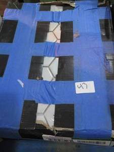 lot 43 image: Retro Gray Hexo 12.6 in. x 11.02 in. x 6 mm Glossy Porcelain Mosaic Tile (28.8 sq. ft.)