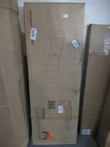 lot 84 image: Columbus TV Stand w Middle Doors in Grey Wash - Walker Edison W58CO2DGW