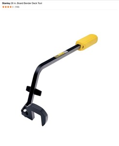 lot 21 image: Stanley 26 in. Board Bender Deck Tool & BESSEY 2 in. Capacity 90-Degree Angle Clamp with 1-18 in. Throat Depth. See Pictures
